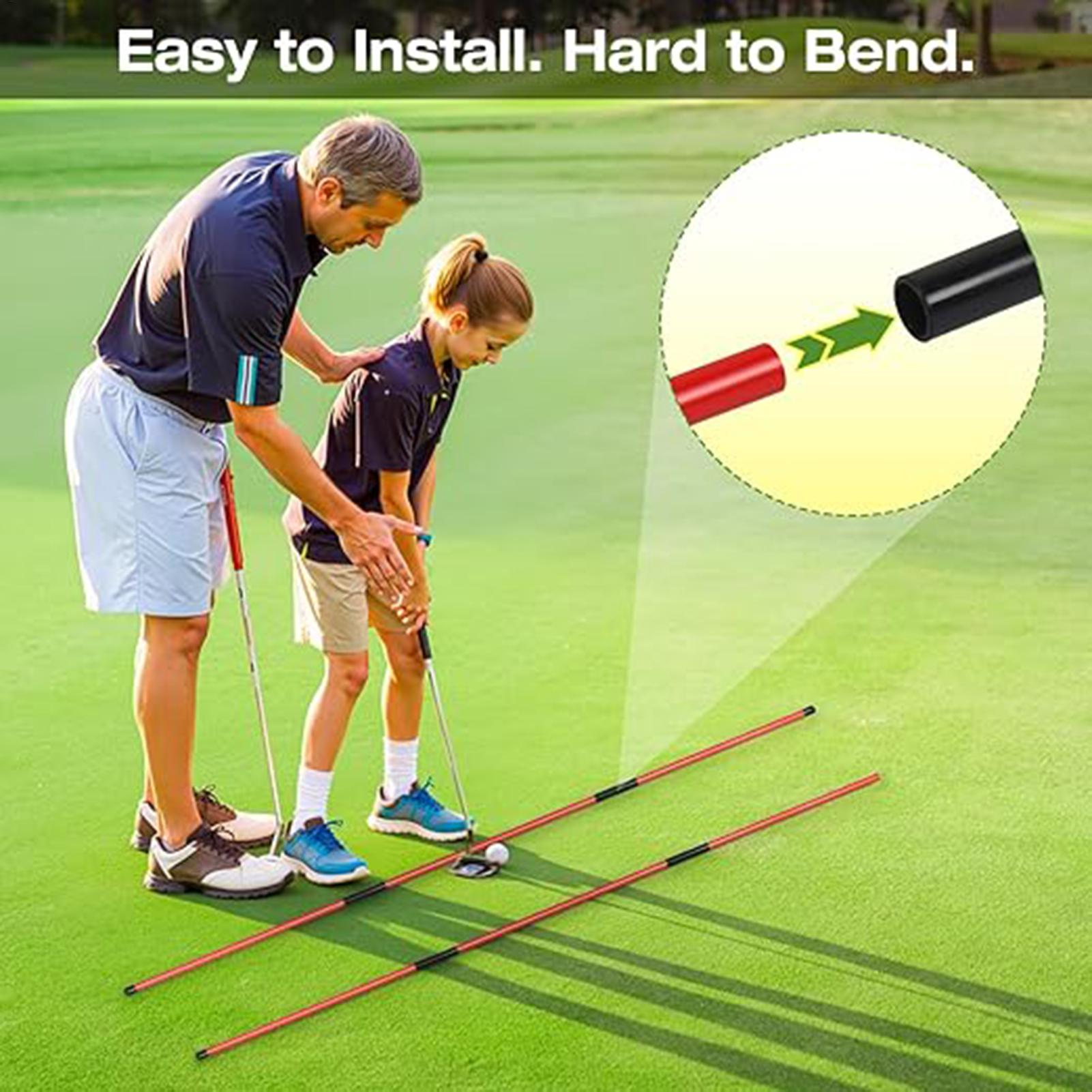 Golf Equipment For Youth - Uitlijningsstokhouder Verstelbare hoek Uitlijningsoefenstokuitrusting Golftrainingshulpmiddel voor