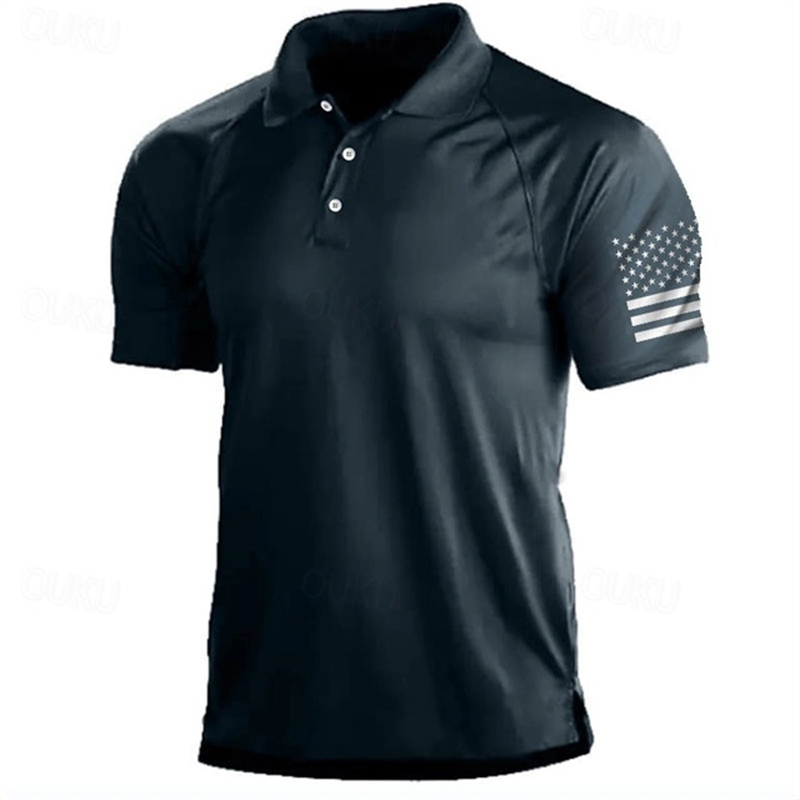 Golf Equipment Rental - 3D Print USA Vlag Patroon Poloshirt
